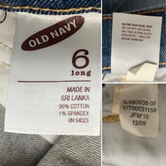 NWT Old Navy Sweetheart Bootcut Jeans Light Wash Size 6 Long Deadstock Y2K 2000s - Picture 11 of 14